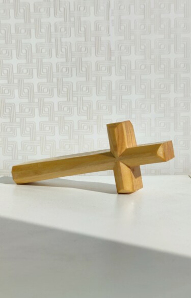 Sculpture titled "Cross" by Andrei Latyshev, Original Artwork, Wood