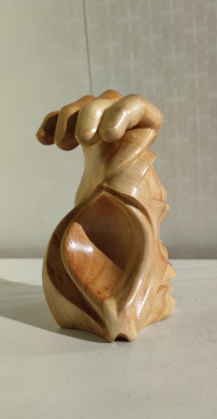 Scultura intitolato "Disheveled Emotions" da Andrei Latyshev, Opera d'arte originale, Legno