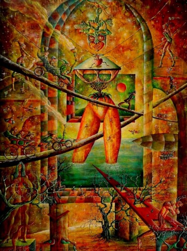 Картина под названием "Aurore" - Andrej Platounov, Подлинное произведение искусства, Масло