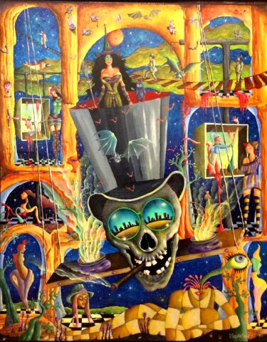 Pintura titulada "Halloween" por Andrej Platounov, Obra de arte original, Oleo