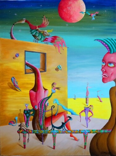 Pintura titulada "Enigme" por Andrej Platounov, Obra de arte original, Oleo