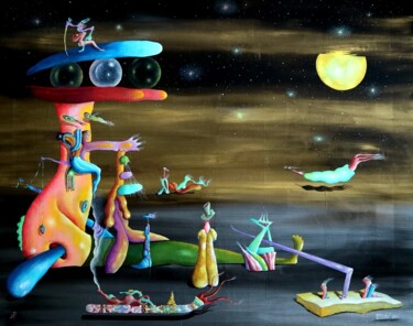 Pintura titulada "NOCTURNE" por Andrej Platounov, Obra de arte original, Oleo