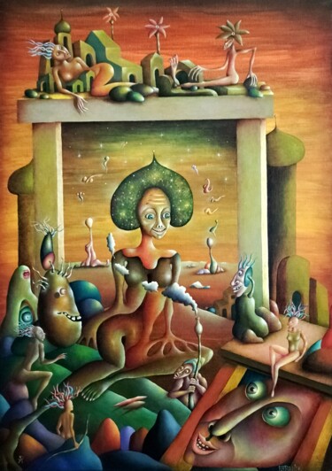 Pintura titulada "Vassilissa la très…" por Andrej Platounov, Obra de arte original, Oleo Montado en Bastidor de camilla de m…