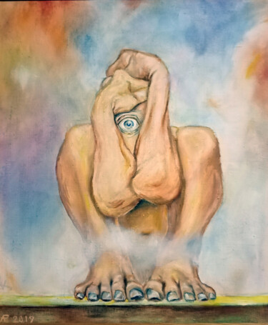 Картина под названием "Я вижу" - Андрей Рапуто, Подлинное произведение искусства, Масло