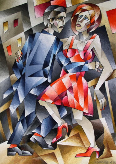 Pittura intitolato "Танец" da Andrei Saratov, Opera d'arte originale, Olio