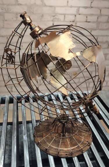 Skulptur mit dem Titel "Куля" von Andrej Selud Ko, Original-Kunstwerk, Metalle