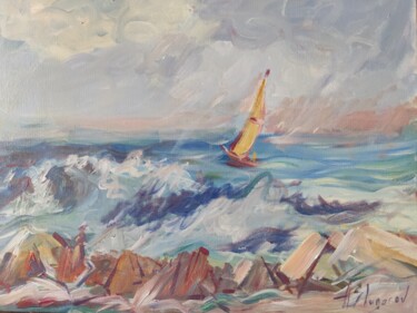 Картина под названием "Волны" - Андрей Шугаров, Подлинное произведение искусства, Акрил