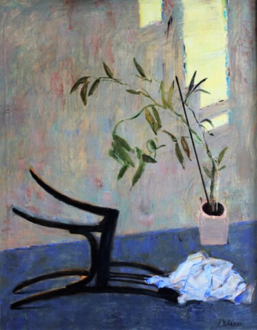 Картина под названием "Упавший стул" - Андрей Жевакин, Подлинное произведение искусства, Масло