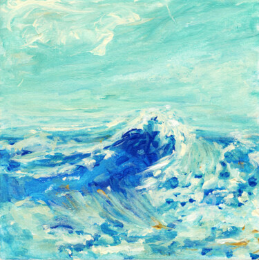 Malerei mit dem Titel "Welle" von Andreja Soleil, Original-Kunstwerk, Acryl