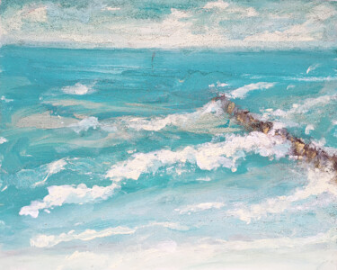 Malerei mit dem Titel "Baltic Sea" von Andreja Soleil, Original-Kunstwerk, Acryl
