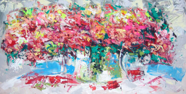 Картина под названием "Floral Serenade" - Andrejs Bovtovičs, Подлинное произведение искусства, Акрил Установлен на Деревянна…