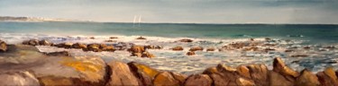 Pintura titulada "panorama côtier" por André Kermorvant, Obra de arte original, Oleo