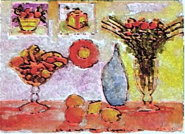 Peinture intitulée "Fruits" par André Lannes, Œuvre d'art originale