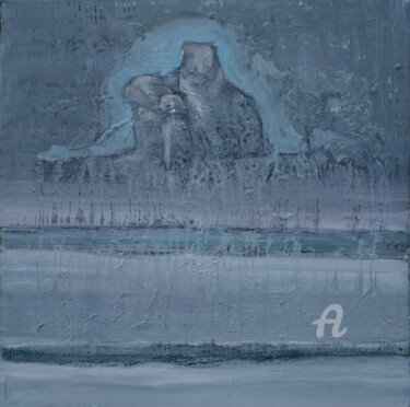Malerei mit dem Titel "20210104" von André Le Corre, Original-Kunstwerk, Öl Auf Keilrahmen aus Holz montiert