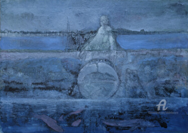 Pittura intitolato "20210116 Cri" da André Le Corre, Opera d'arte originale, Olio Montato su Telaio per barella in legno