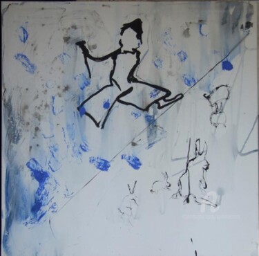 Painting titled "Mur B 06" by André Le Corre, Original Artwork, Acrylic