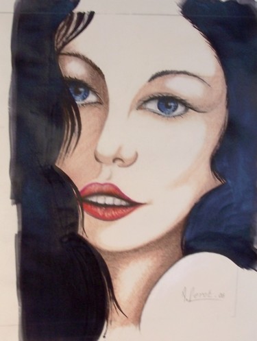 Painting titled "Elle." by André Lerot, Original Artwork