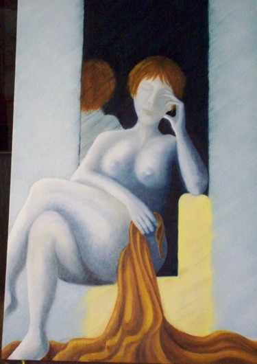 Peinture intitulée "Prise de tête." par André Lerot, Œuvre d'art originale, Huile