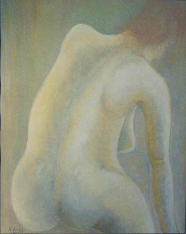 Peinture intitulée "Dos nu." par André Lerot, Œuvre d'art originale, Huile