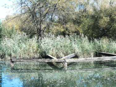 Photography titled "Le long du Canal du…" by André Martin, Original Artwork, Digital Photography Mounted on Other rigid panel