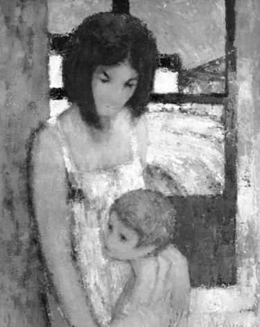 Peinture intitulée "maternité" par André Plisson, Œuvre d'art originale, Huile