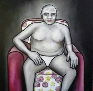 Pintura titulada "fauteuil-rose.jpg" por Andre Rippert, Obra de arte original, Oleo