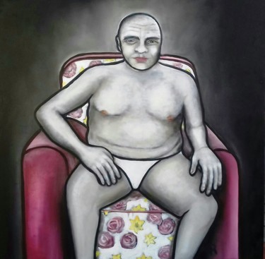 Peinture intitulée "fauteuil-rose.jpg" par Andre Rippert, Œuvre d'art originale, Huile