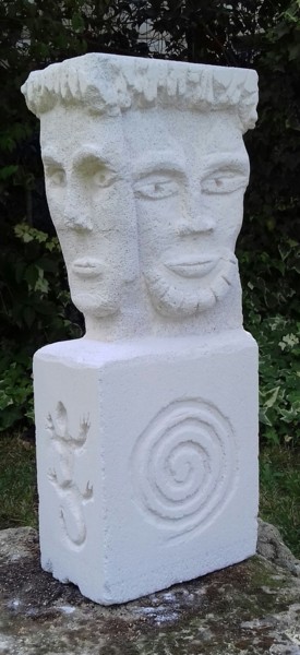 Sculpture intitulée "sculpture-totem-1.j…" par Andre Rippert, Œuvre d'art originale, Pierre