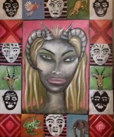 Peinture intitulée "femme c" par Andre Rippert, Œuvre d'art originale, Huile