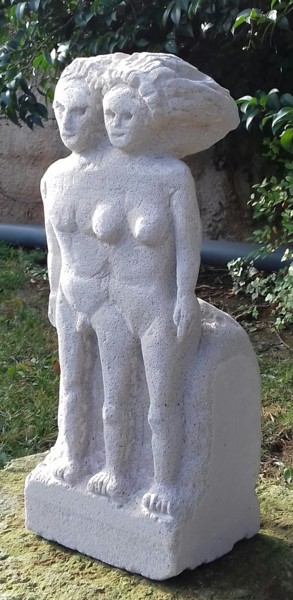 Rzeźba zatytułowany „tripode” autorstwa Andre Rippert, Oryginalna praca, Beton komórkowy