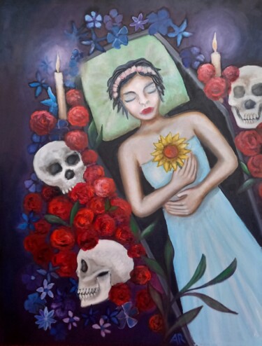 Painting titled "Vive la mort" by Andre Rippert, Original Artwork, Oil
