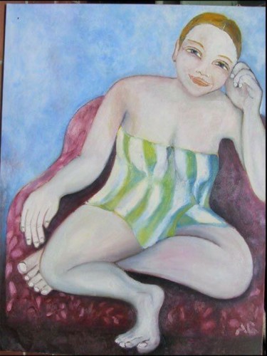 Painting titled "body" by Andre Rippert, Original Artwork, Oil