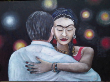 Painting titled "Frida danse" by Andre Rippert, Original Artwork, Oil