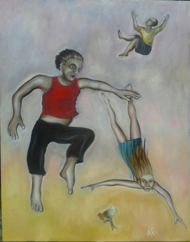Peinture intitulée "chutes-libres.jpg" par Andre Rippert, Œuvre d'art originale, Huile