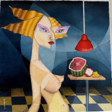 Painting titled "A la Frutanesca" by Andres Gomez, Original Artwork, Oil