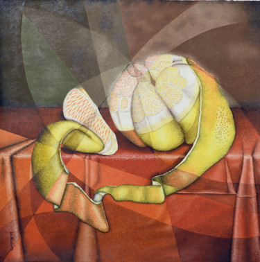 Pittura intitolato "Naranja" da Andres Gomez, Opera d'arte originale, Olio