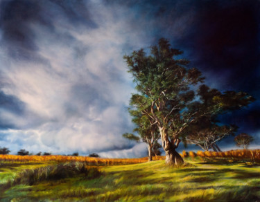 Painting titled "Before the storm" by Andrew Gusev, Original Artwork, Oil