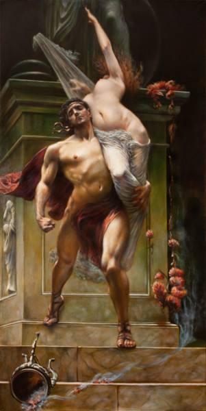 Painting titled "Ajax and Cassandra" by Andrew Gusev, Original Artwork, Oil
