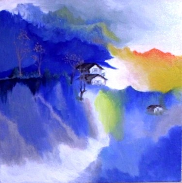 Malerei mit dem Titel "Between heaven and…" von Kay-Painting, Original-Kunstwerk, Öl