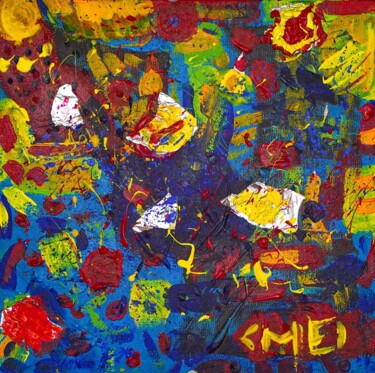 Peinture intitulée "Explosion at a cell…" par Andrew Podkova, Œuvre d'art originale, Acrylique