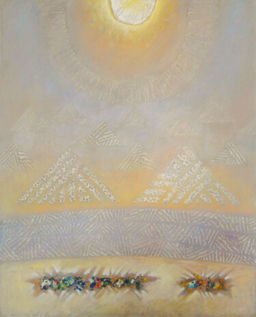 Pittura intitolato "Steppe" da Andrew Schneider, Opera d'arte originale, Olio