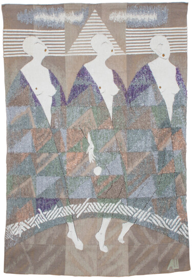 Textilkunst mit dem Titel "Contemplation of th…" von Andrew Schneider, Original-Kunstwerk, Tapisserie
