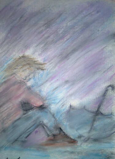 Картина под названием "Immensity" - Andrew Smith, Подлинное произведение искусства, Пастель Установлен на Деревянная панель