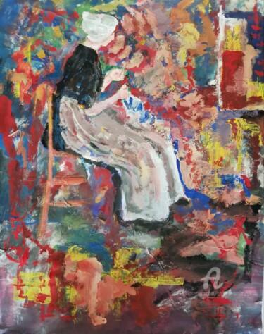 Pittura intitolato "Woman tripping" da Andrew Walaszek, Opera d'arte originale, Gouache