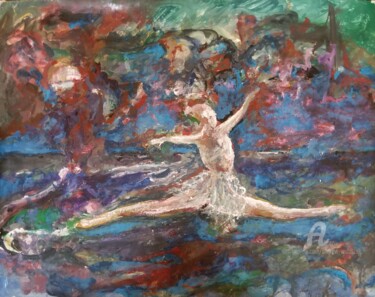 Pittura intitolato "The Star (7,2019)" da Andrew Walaszek, Opera d'arte originale, Gouache