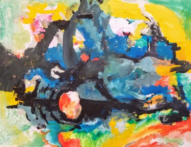 Ζωγραφική με τίτλο "Tакий пейзаж (4,201…" από Andrew Walaszek, Αυθεντικά έργα τέχνης, Γκουάς