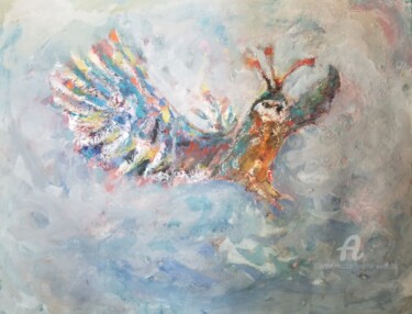 Schilderij getiteld "Phoenix (5,2020)" door Andrew Walaszek, Origineel Kunstwerk, Gouache