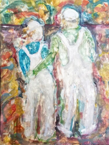 Pittura intitolato "Together Forever (3…" da Andrew Walaszek, Opera d'arte originale, Gouache