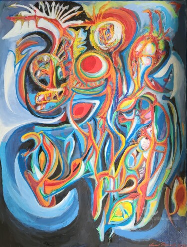 Painting titled "Vaccinated painting" by Andrew Walaszek, Original Artwork, Acrylic