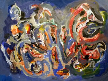 Malerei mit dem Titel "Sunburst in action…" von Andrew Walaszek, Original-Kunstwerk, Acryl